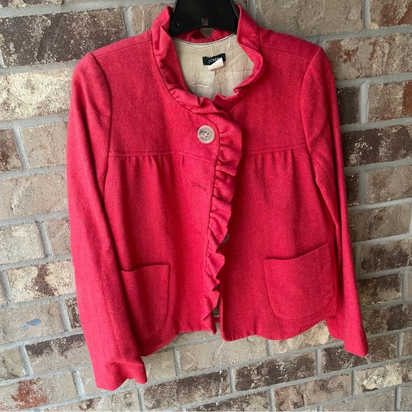 J Crew Ruffled Trim Blazer - Picture 2 of 10